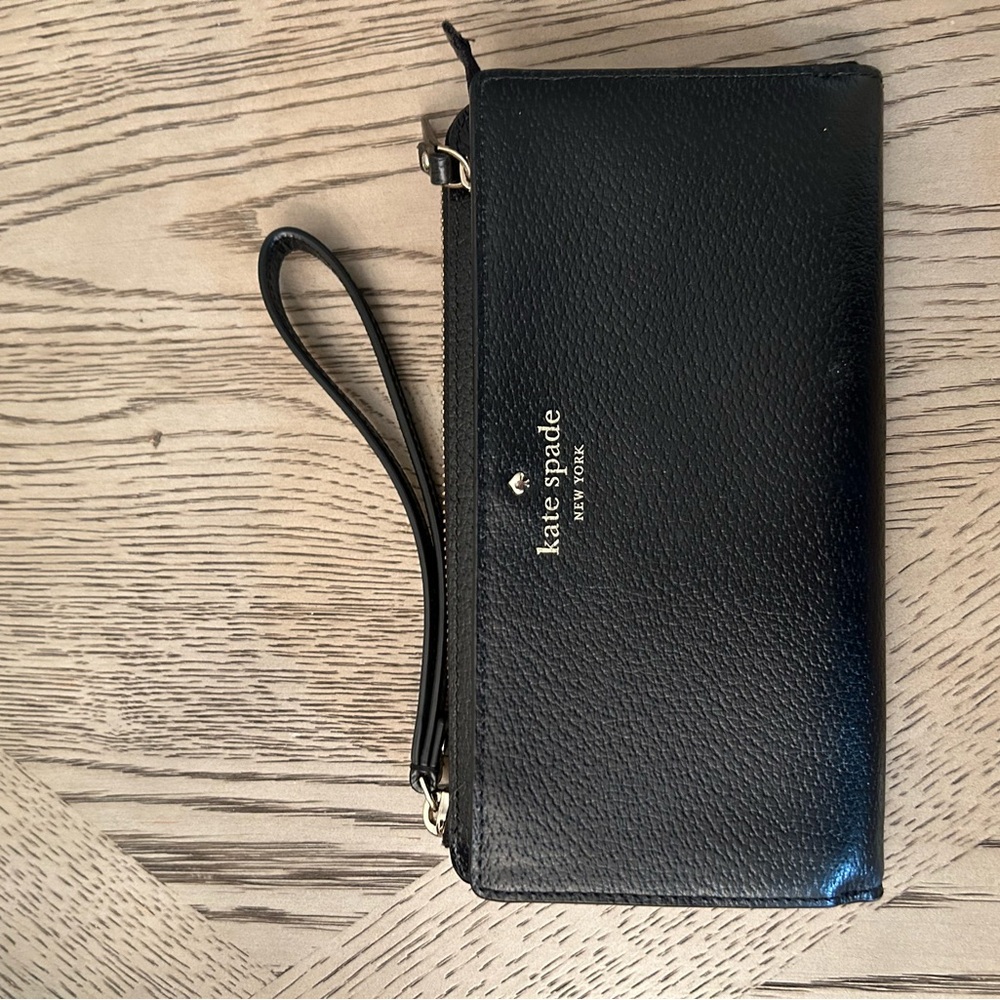 Kate Spade Black Leather Clutch